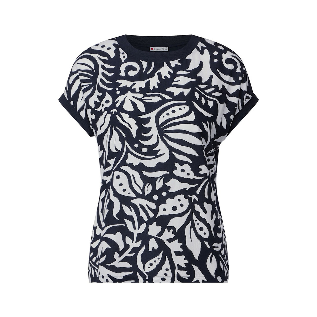 Street One LTD QR printed mat-mix shirt w