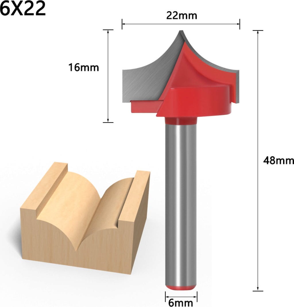 Twotrees  Profilfräser 6 mm 10er-Set    Präzisionsfräser für die Holzbearbeitung