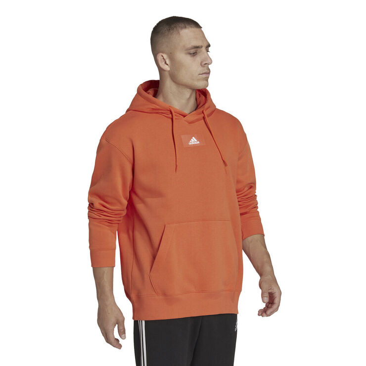 adidas Essentials FeelVivid Cotton Fleece Drop Shoulder hættetrøje Orange