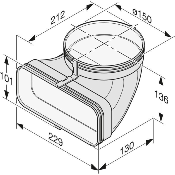 Miele DFK-AK 90 Flachkanaladapter