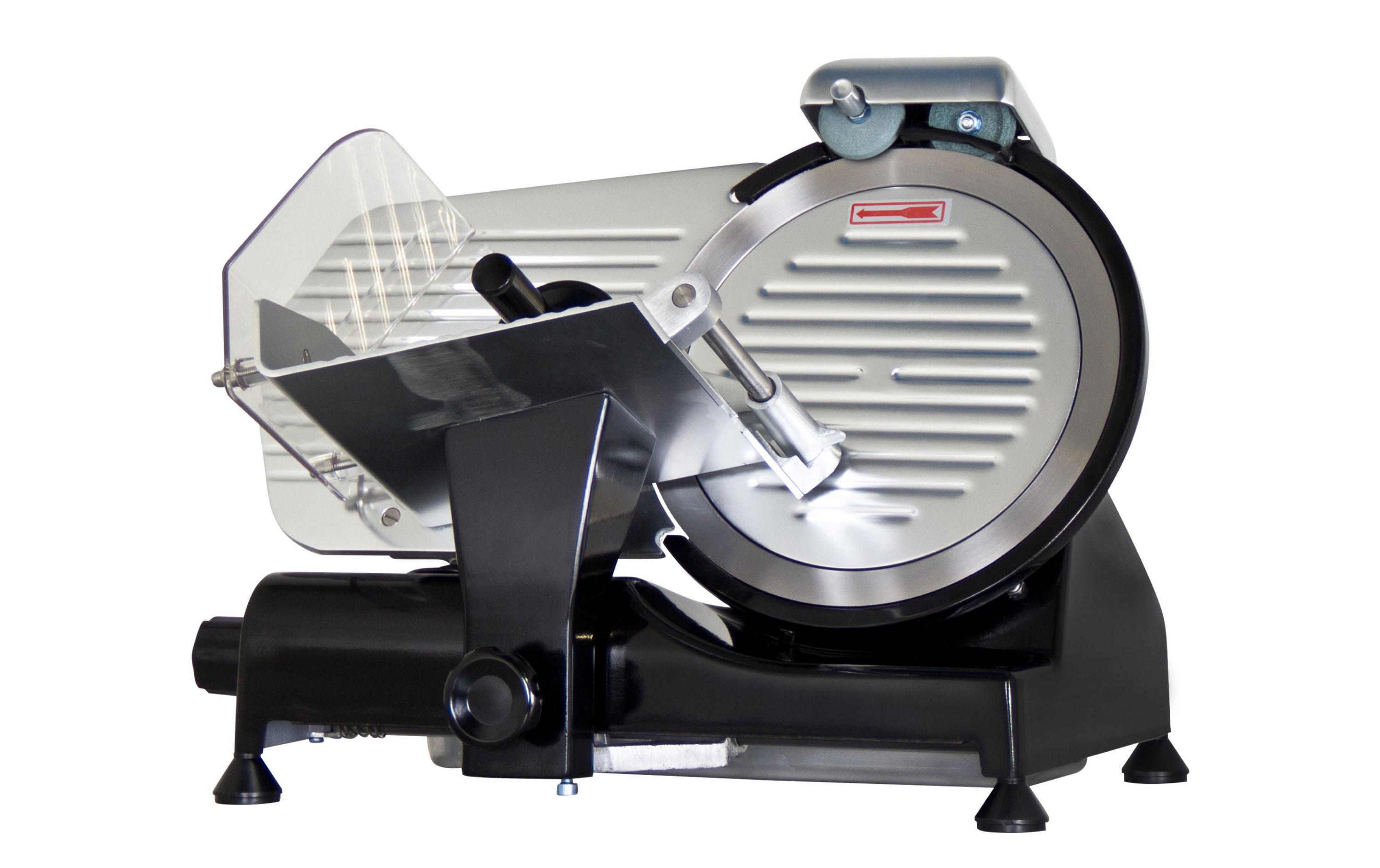 Schneidemaschine AM250S Schwarz<br>Aufschnittmaschine mit Schleifstein