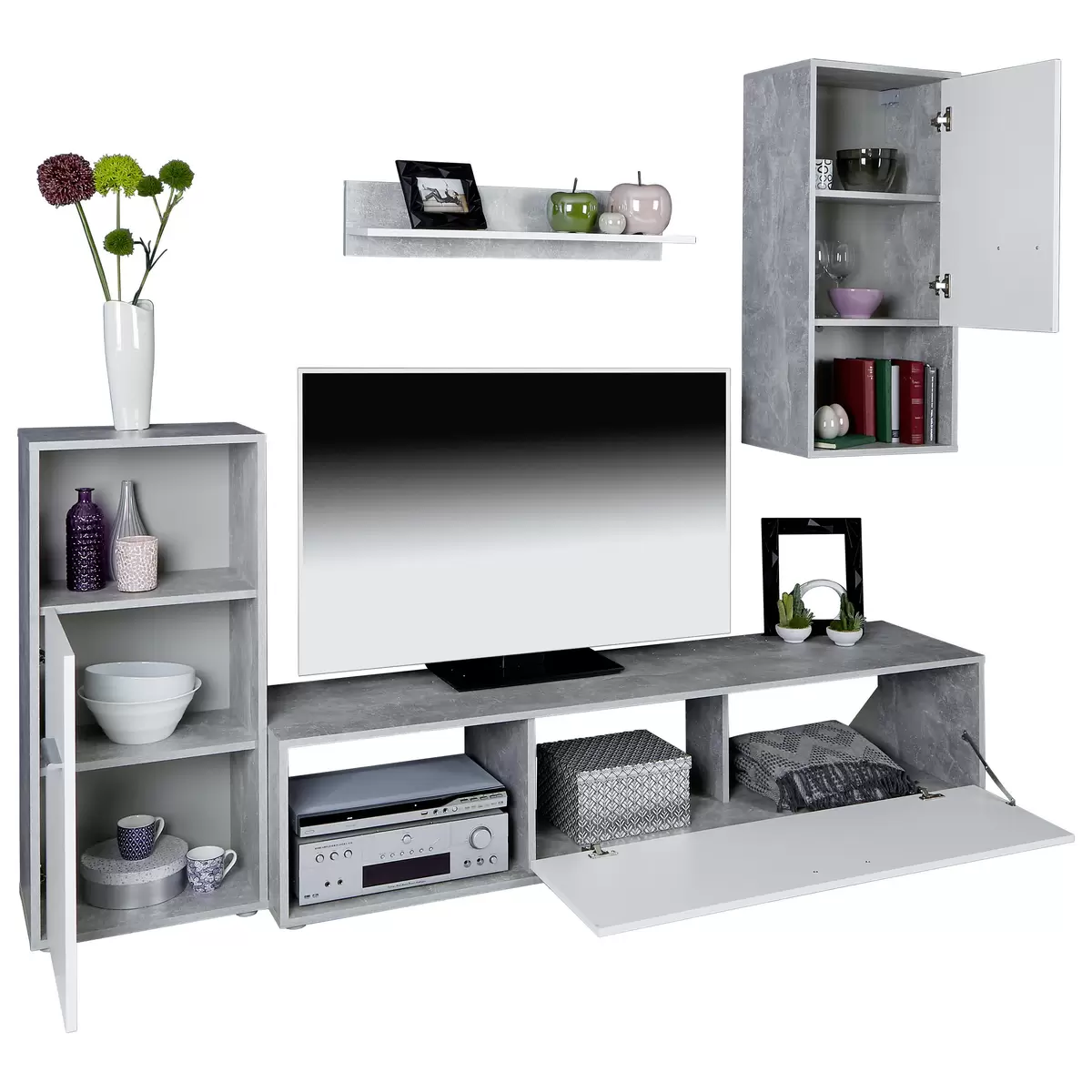 Wohnwand Aran Best Price weiss