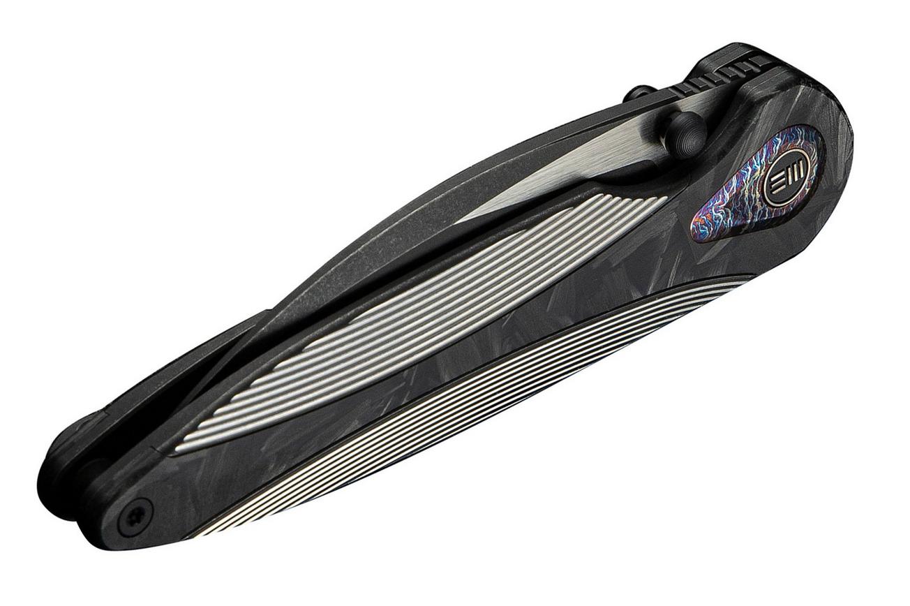 WE Knife Zenthra WE24021C-1 Satin/Black Stonewashed M390 Satin/Black Titanium Carbon Inlay, zakmes