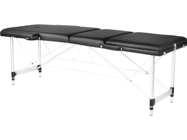 Activeshop sammenklappelig massagebriks ALUMINIUM COMFORT ACTIV FIZJO 3 SEGMENT BLACK