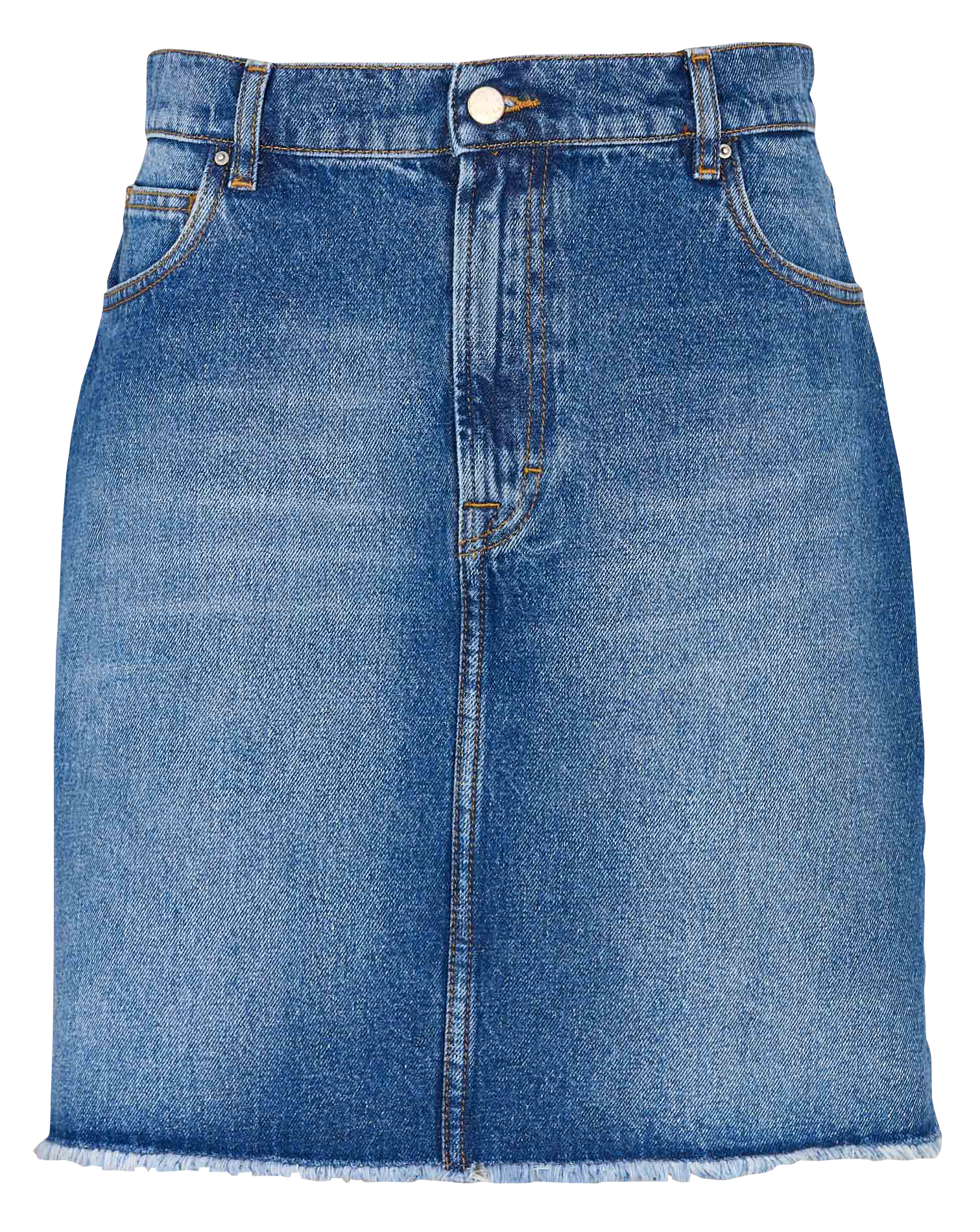 YVONNE - Jupe courte en coton | Bleu