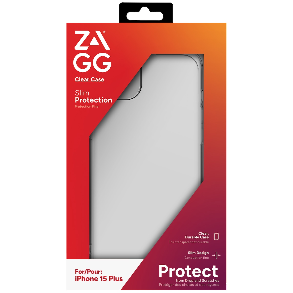 Zagg iPhone 15 Plus gjennomsiktig deksel