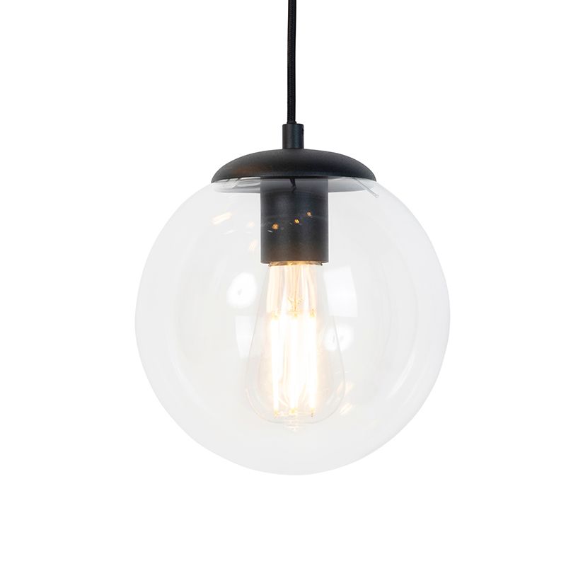 Art deco hanglamp zwart 7-lichts - Pallon