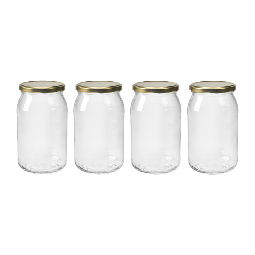 Glasskrukker med skrulokk 4-pk 0,3 l