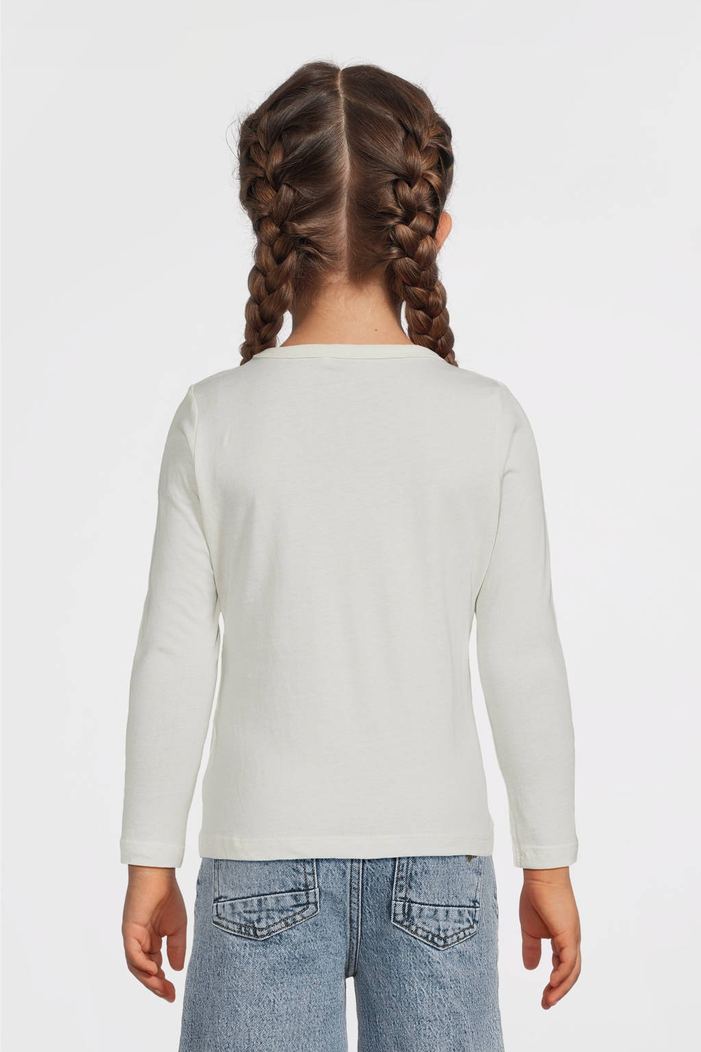 NAME IT longsleeve NKFOLISIA met printopdruk offwhite