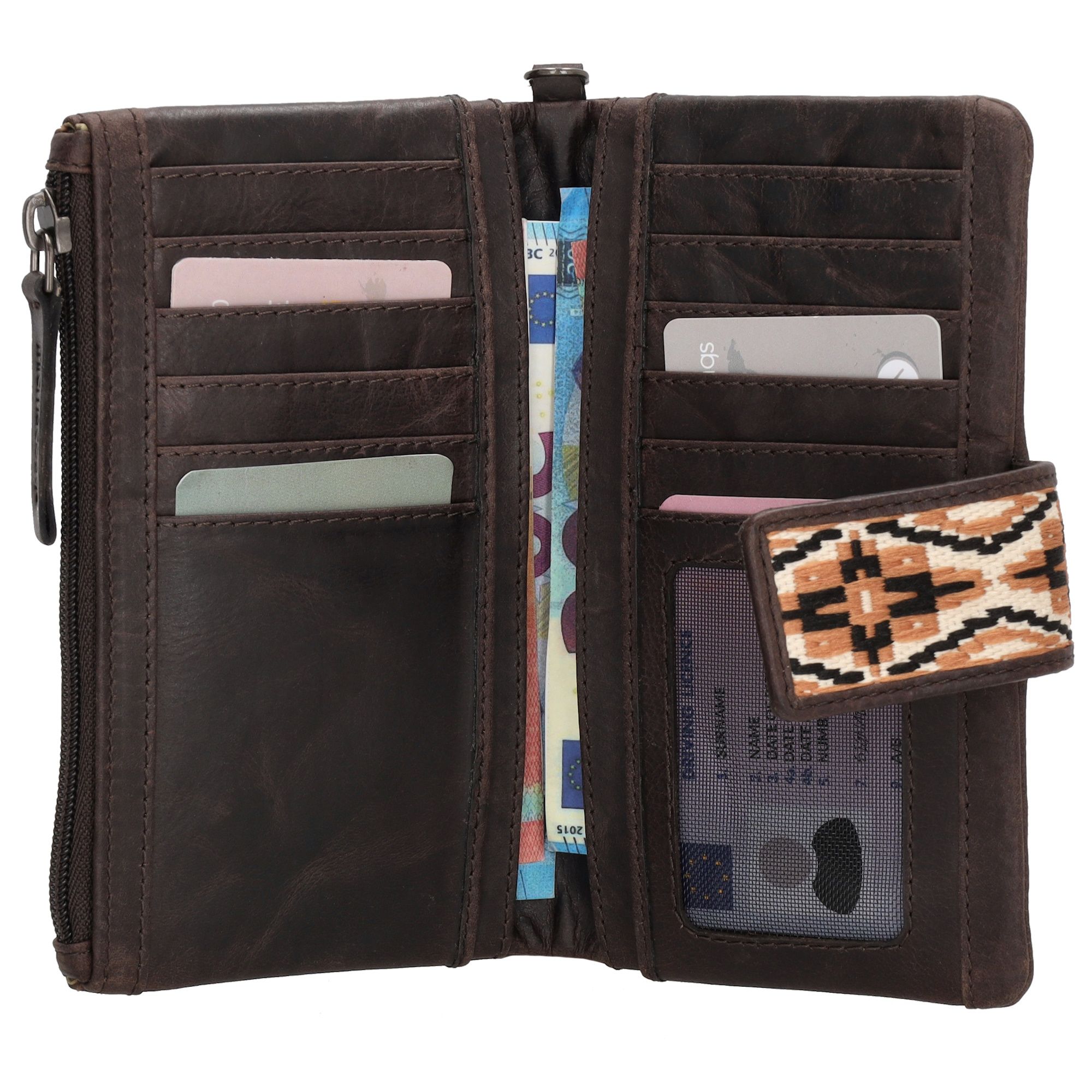 Micmacbags Next Navajo Portemonnee Donkerbruin