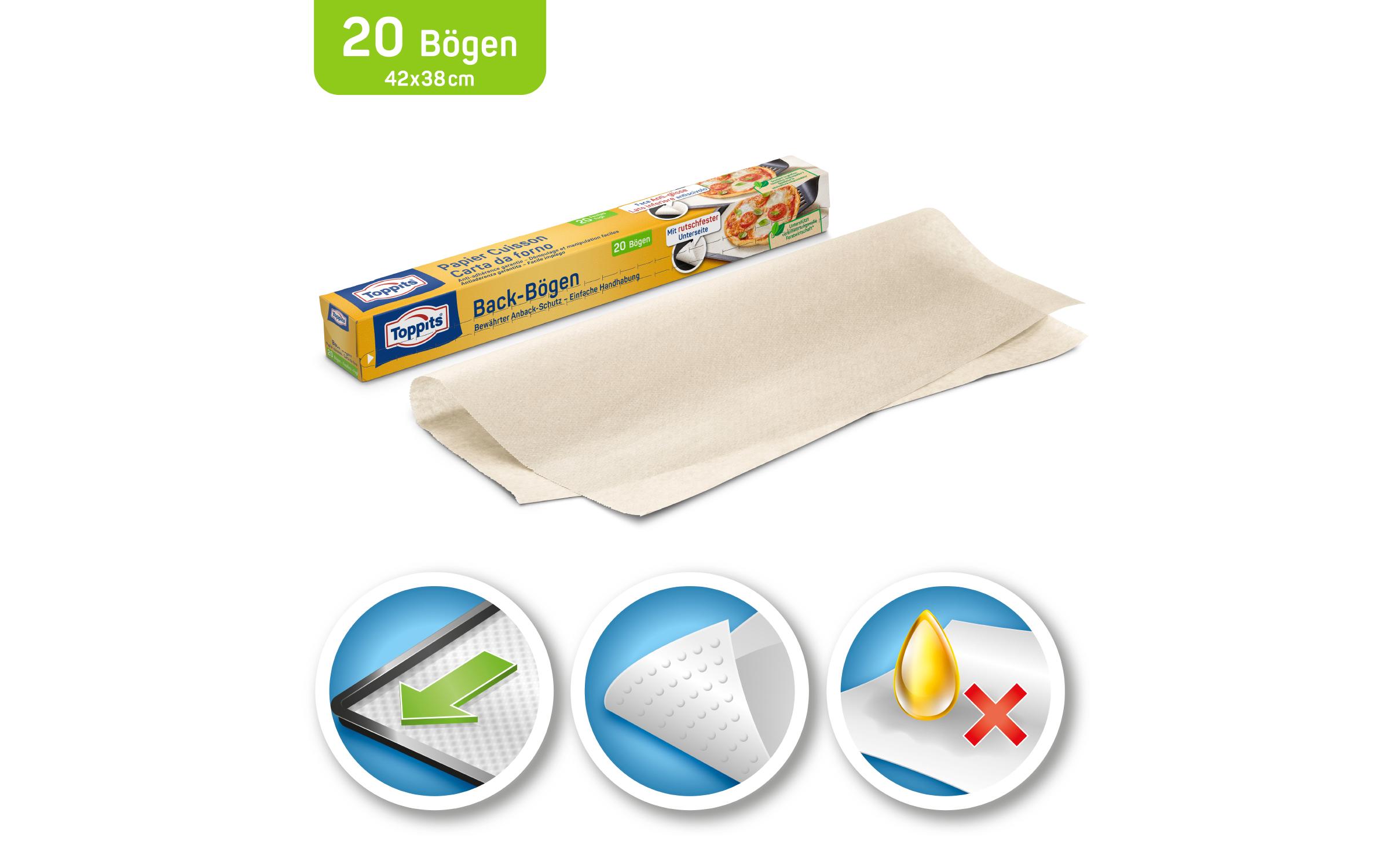 Backpapier 20 StückBackpapier mit Antihaft-Silikonbeschichtung