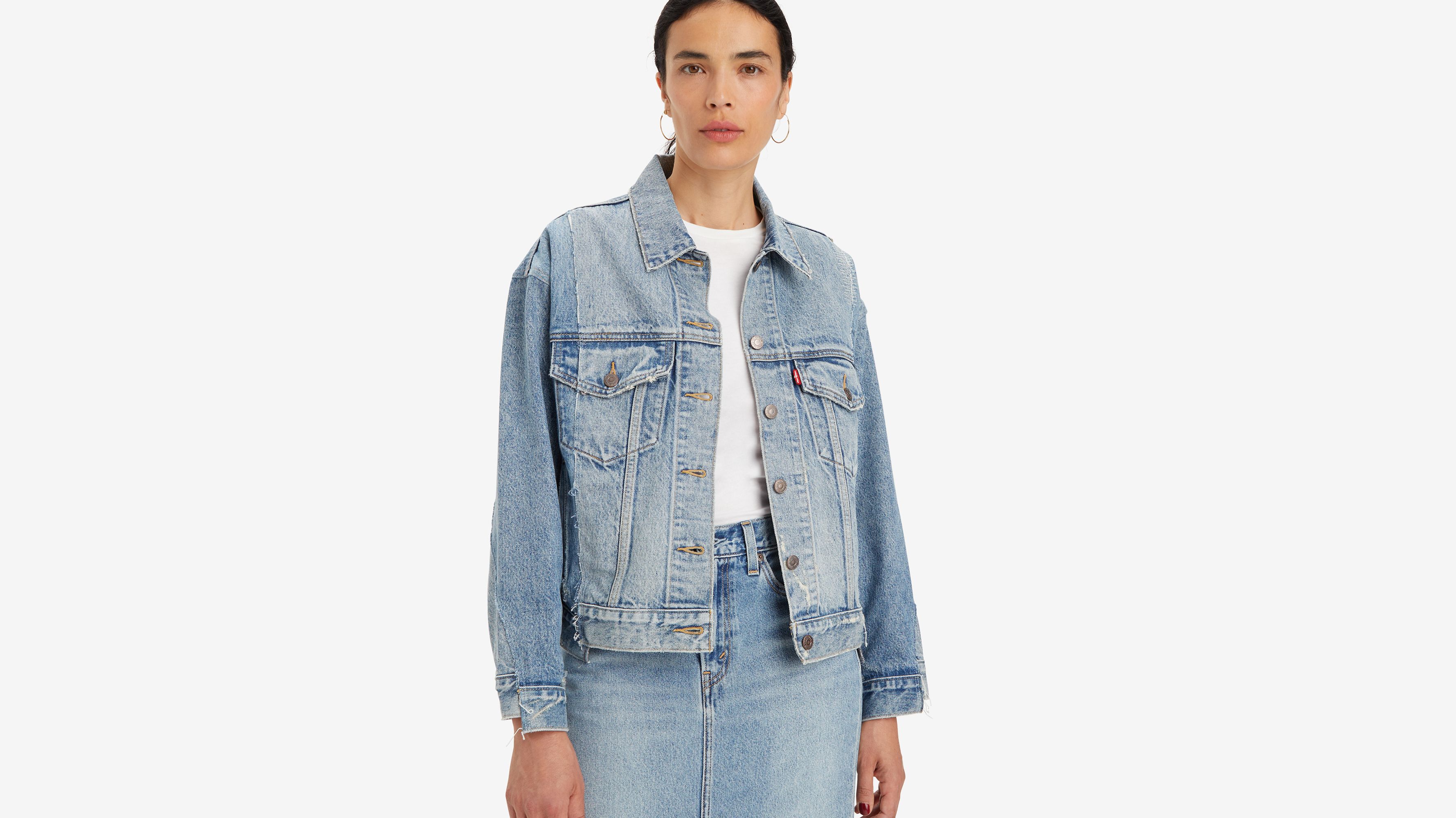 Veste Trucker ’90 doublée - Mega Vibe Trucker - Bleu