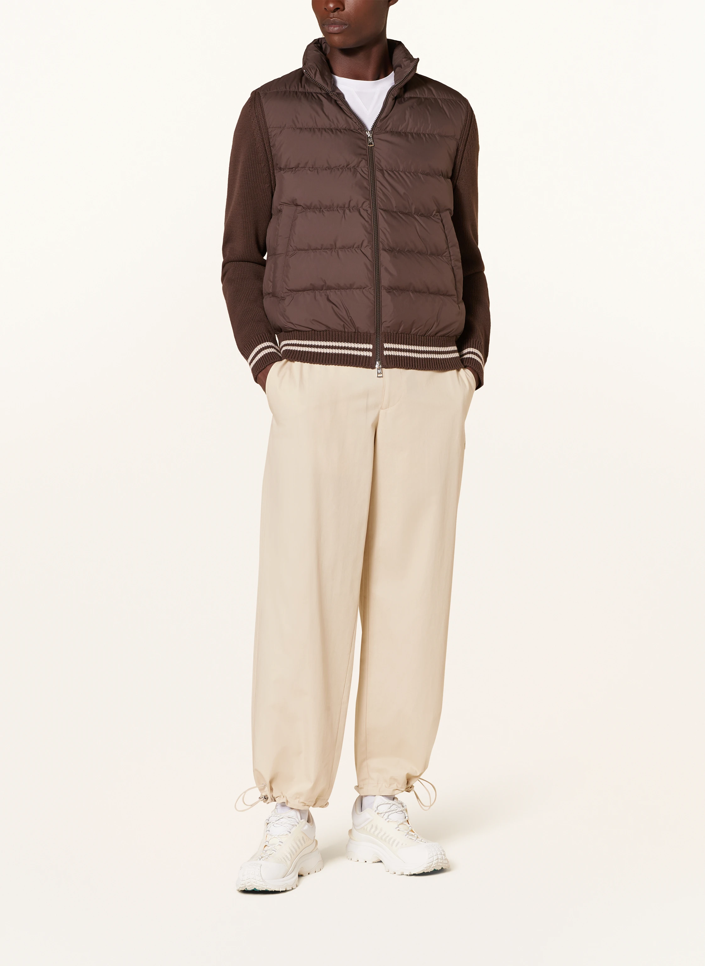 MONCLER Daunenjacke im Materialmix