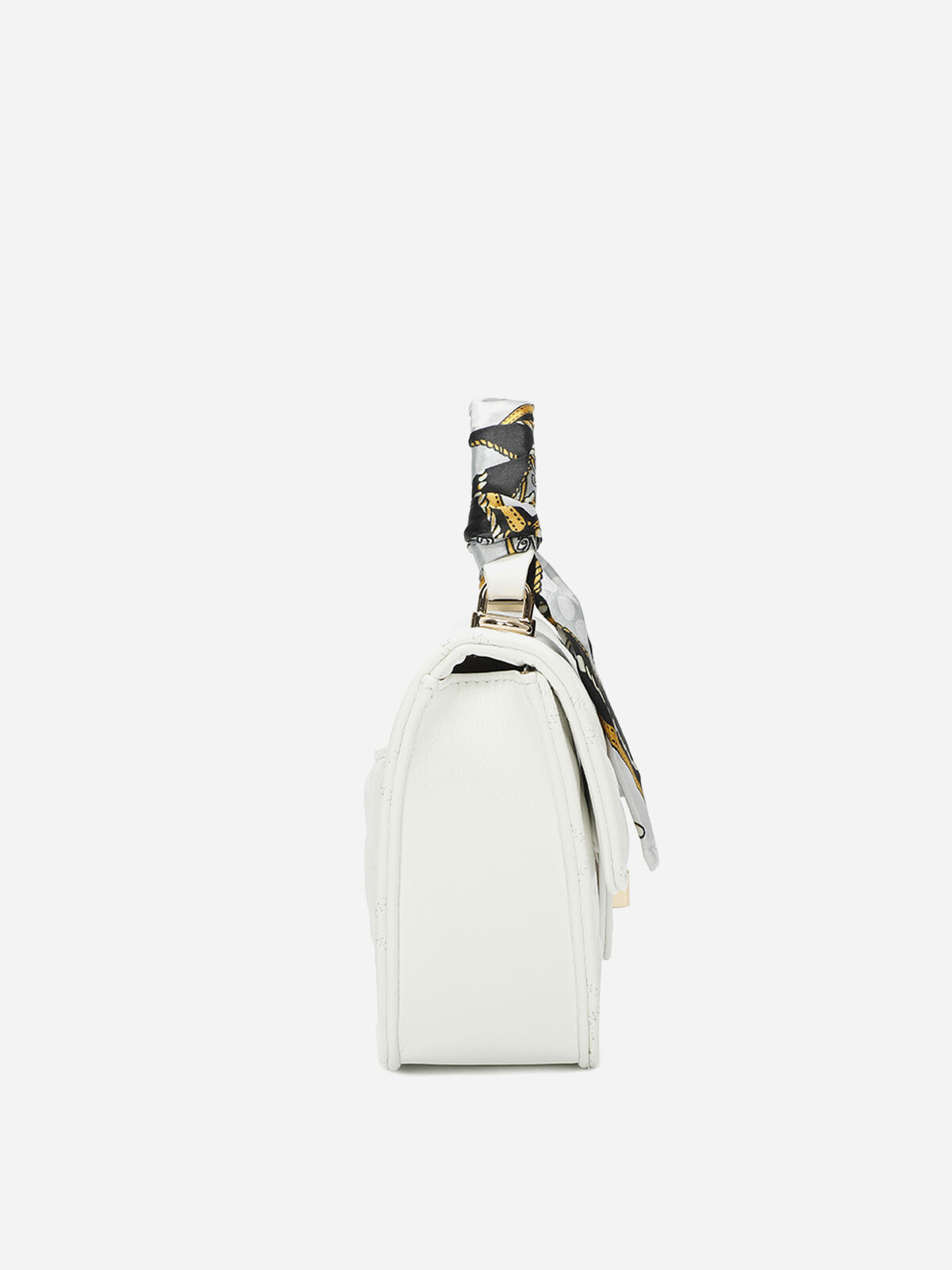 Petit sac matelassé à foulard- Blanc