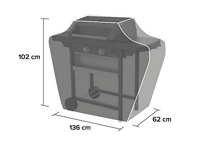 Housse Taille M pour barbecue gaz et plancha sur chariot Campingaz