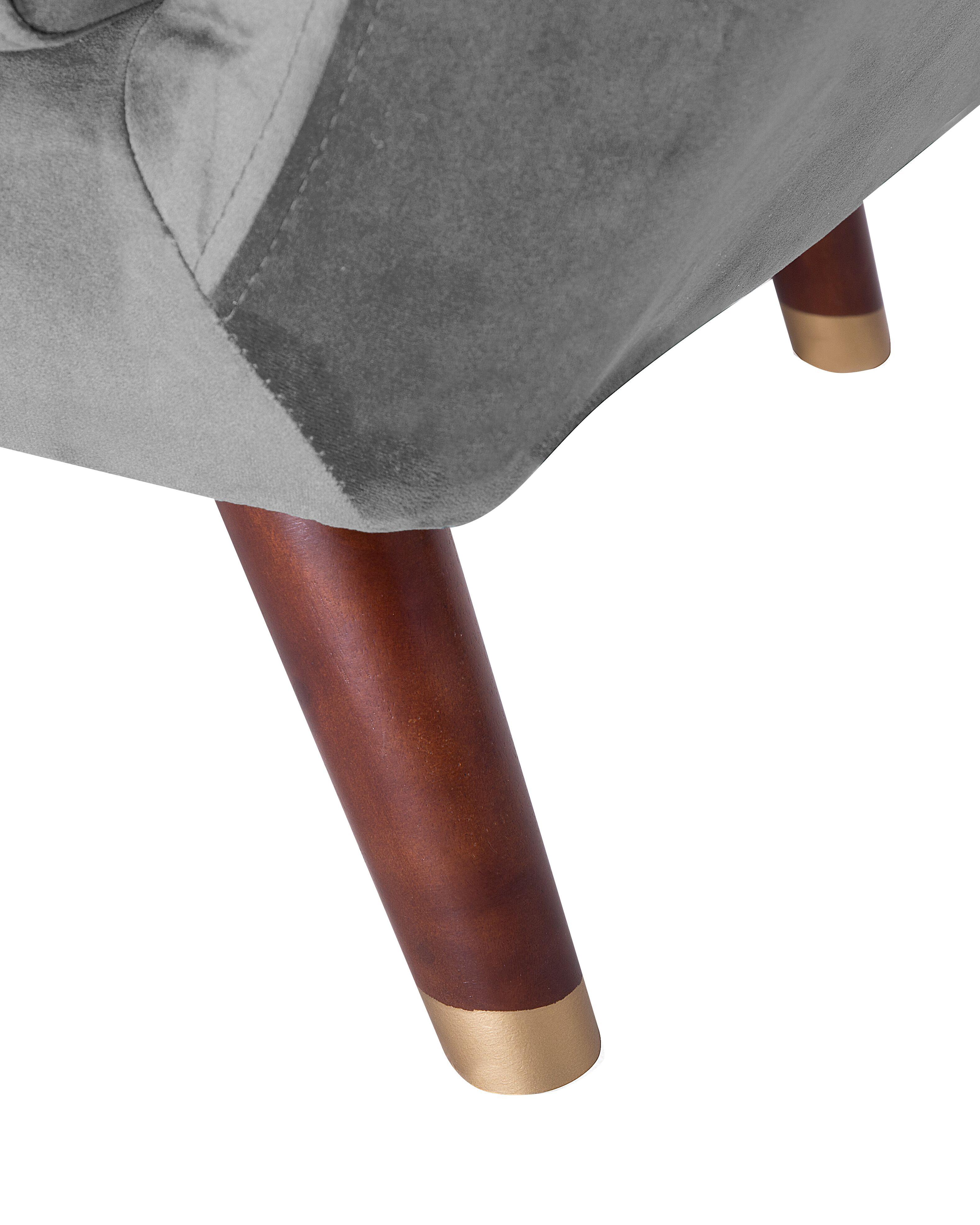 Fauteuil BODO Fluweel Grijs