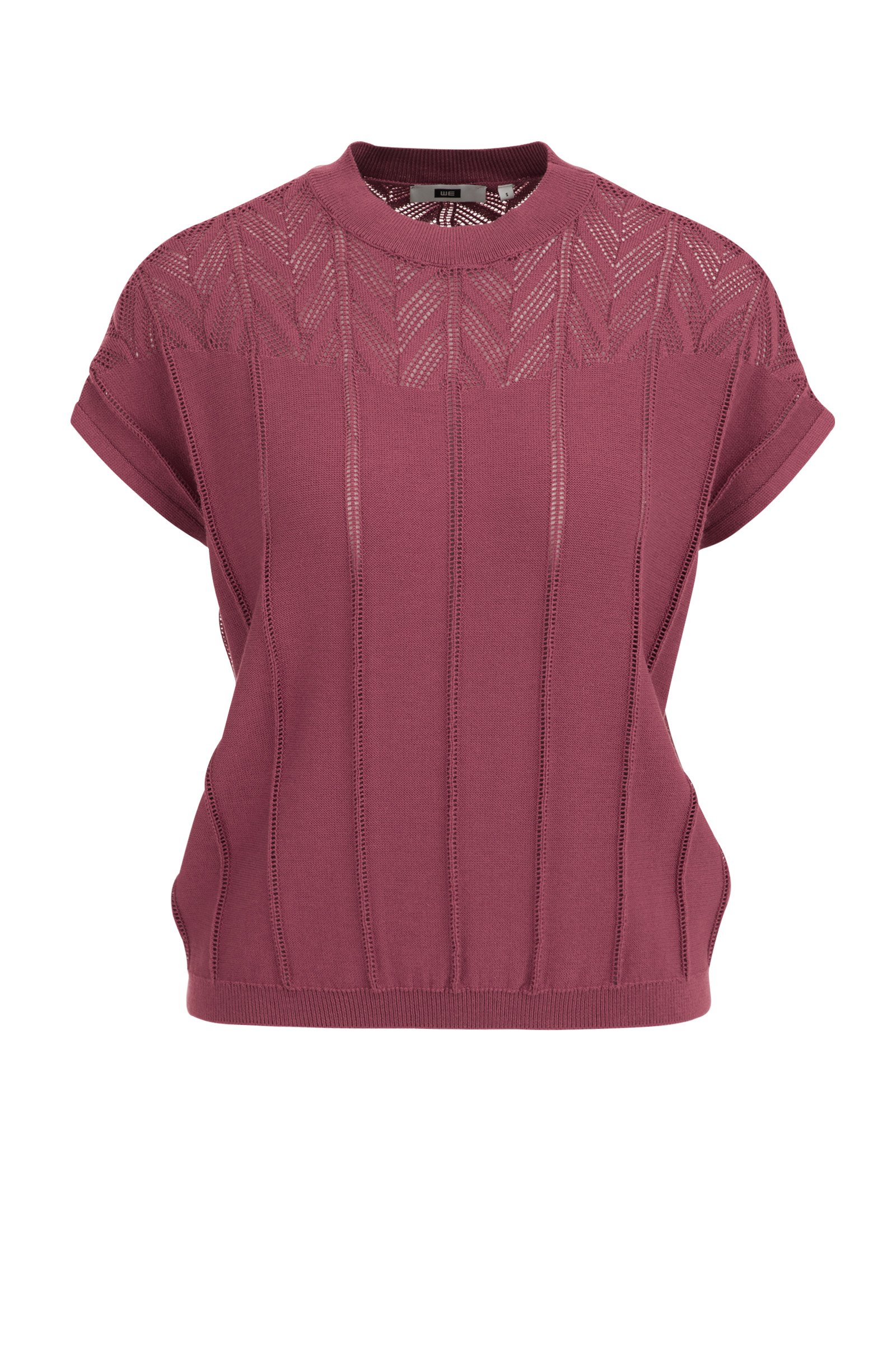 gebreide top WE Fashion Donkerpaars