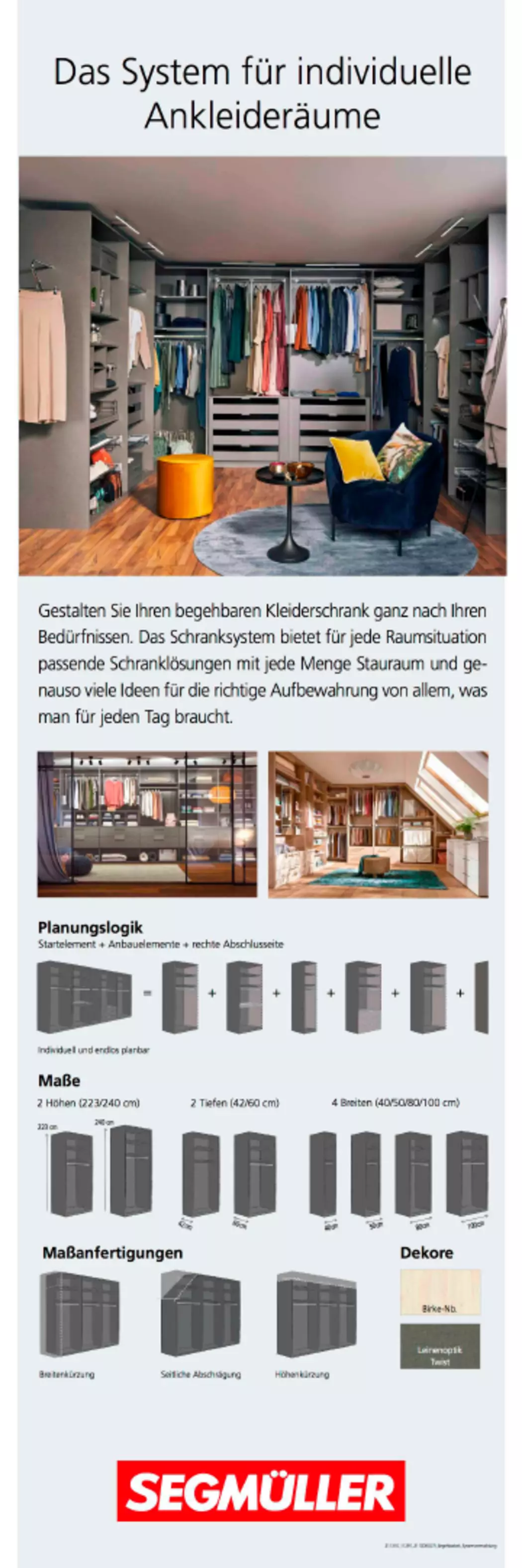 Ankleide-Eckschrank Horizont 400 240 x 60/60 cm