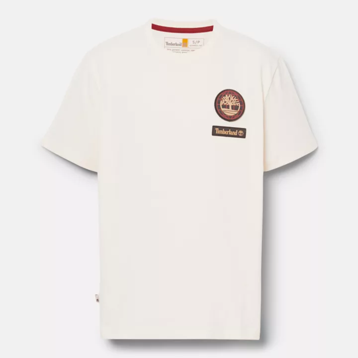 T-shirt à écusson Nouvel An lunaire en blanc