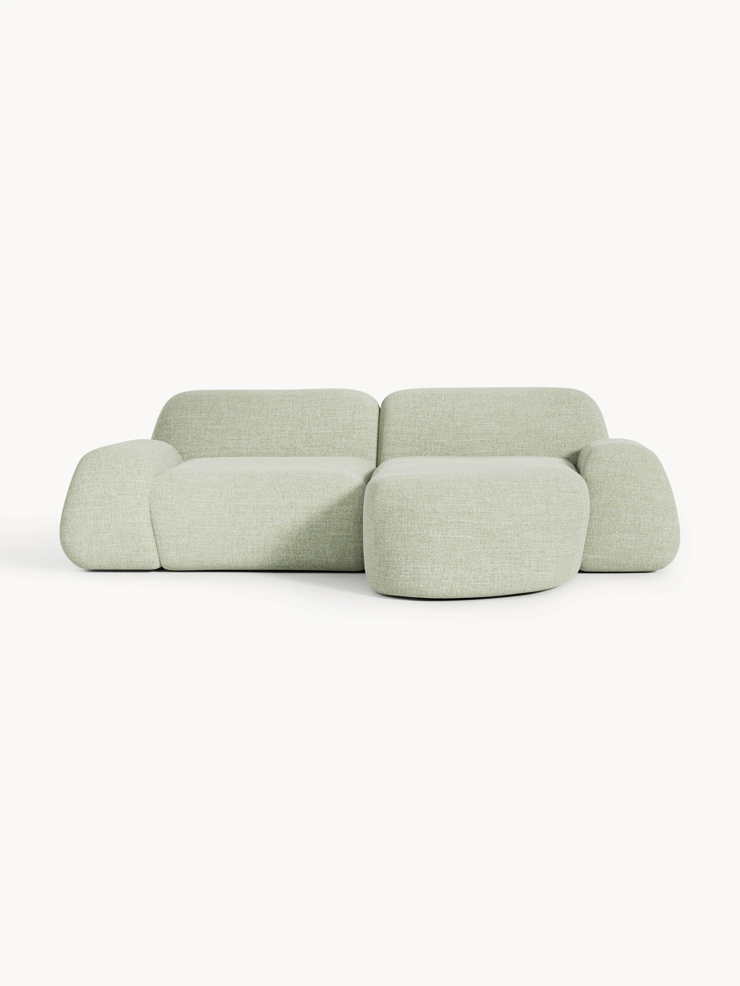 Modulaire bouclé hoekbank Wolke (3-zits)