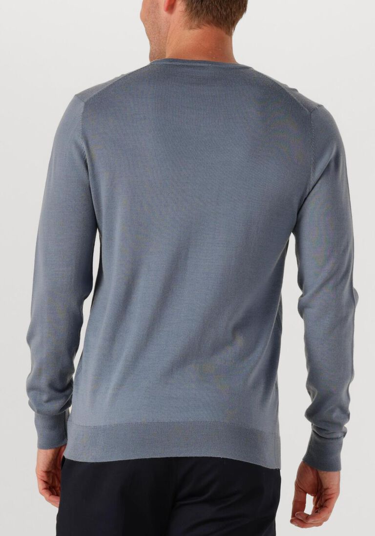 blauwe profuomo trui pullover crewneck merino