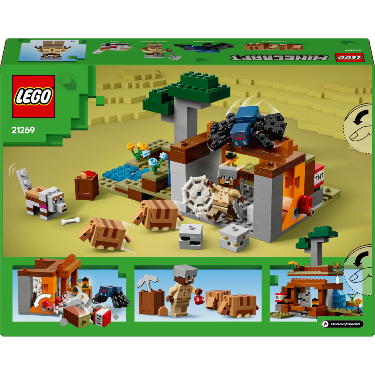 LEGO® Minecraft 21269 Die Expedition zur Gürteltiermine ab 8 Jahren