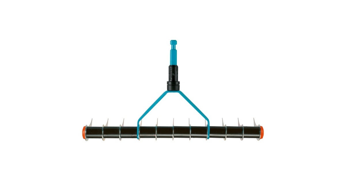 GARDENACombisystem eenzijdige verticuteerhark verticuteerder  (Turquoise/zwart, 3391-20)