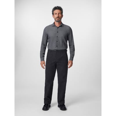 Herrenhose Knopfleiste, Graumeliert