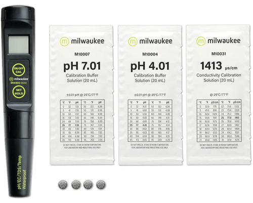 Milwaukee MW803 Aquariummeter voor pH/EC/TDS/°C wateranalyse