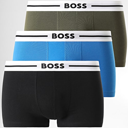 Lot De 3 Boxers 50495472 Noir Vert Kaki Bleu