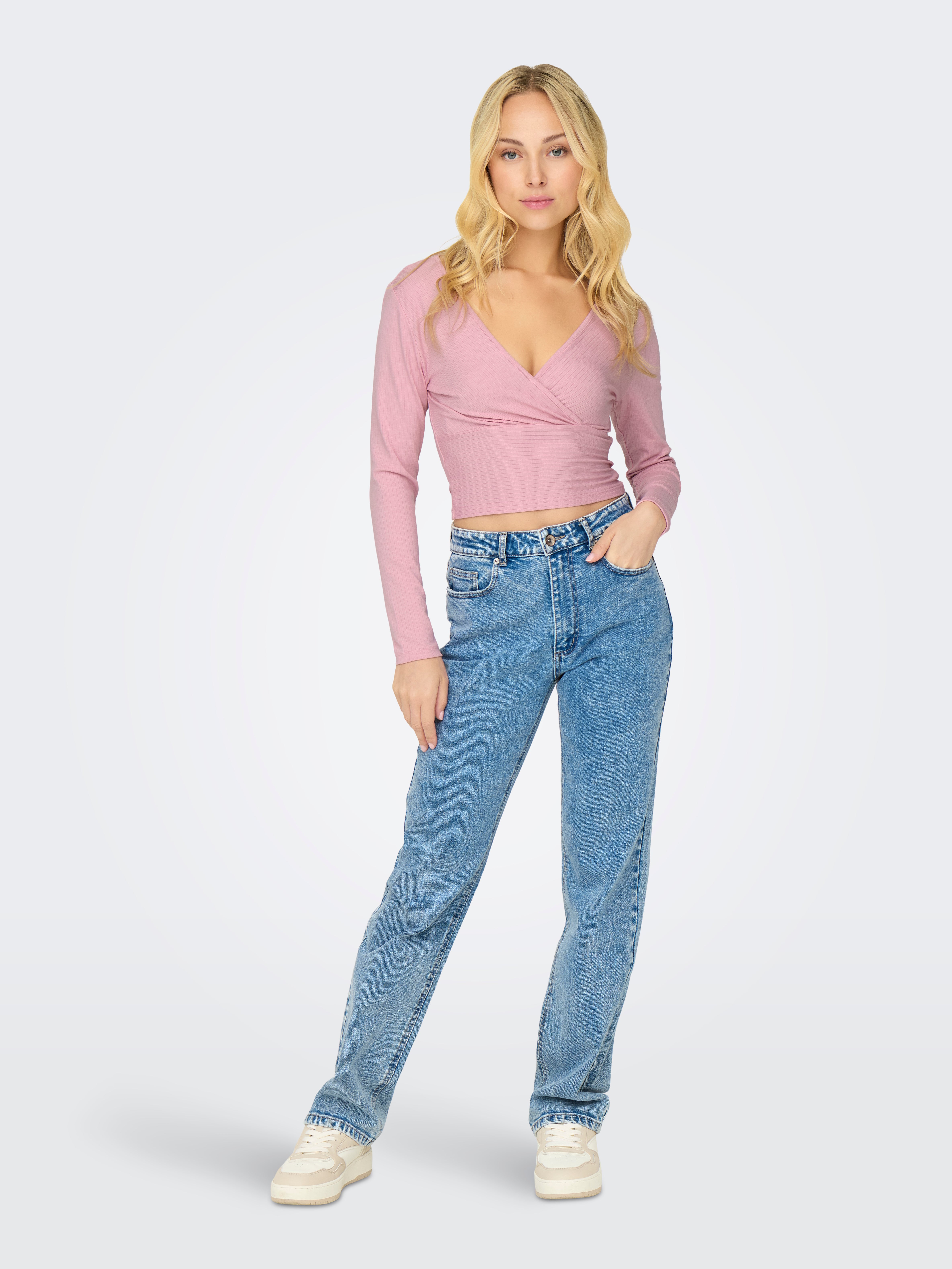 ONLFREYA Top Bleached Mauve