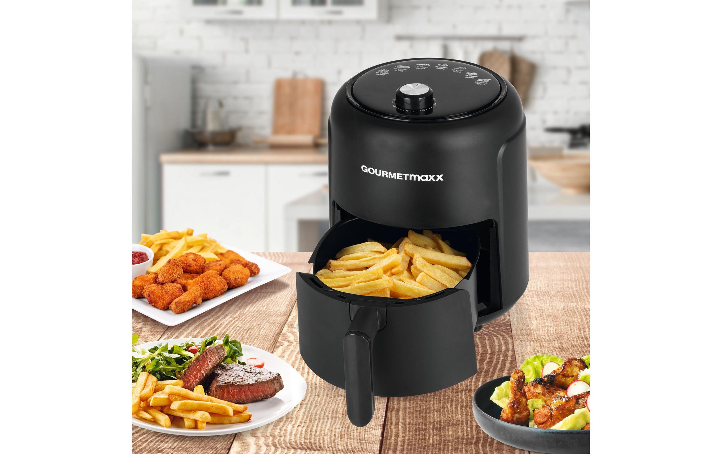 GOURMETmaxx Heissluftfritteuse »2 kg, Schwarz« 1000 W