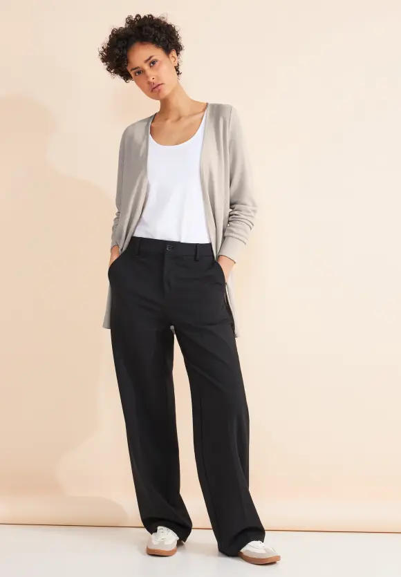 Offene Shirtjacke - smooth sand beige