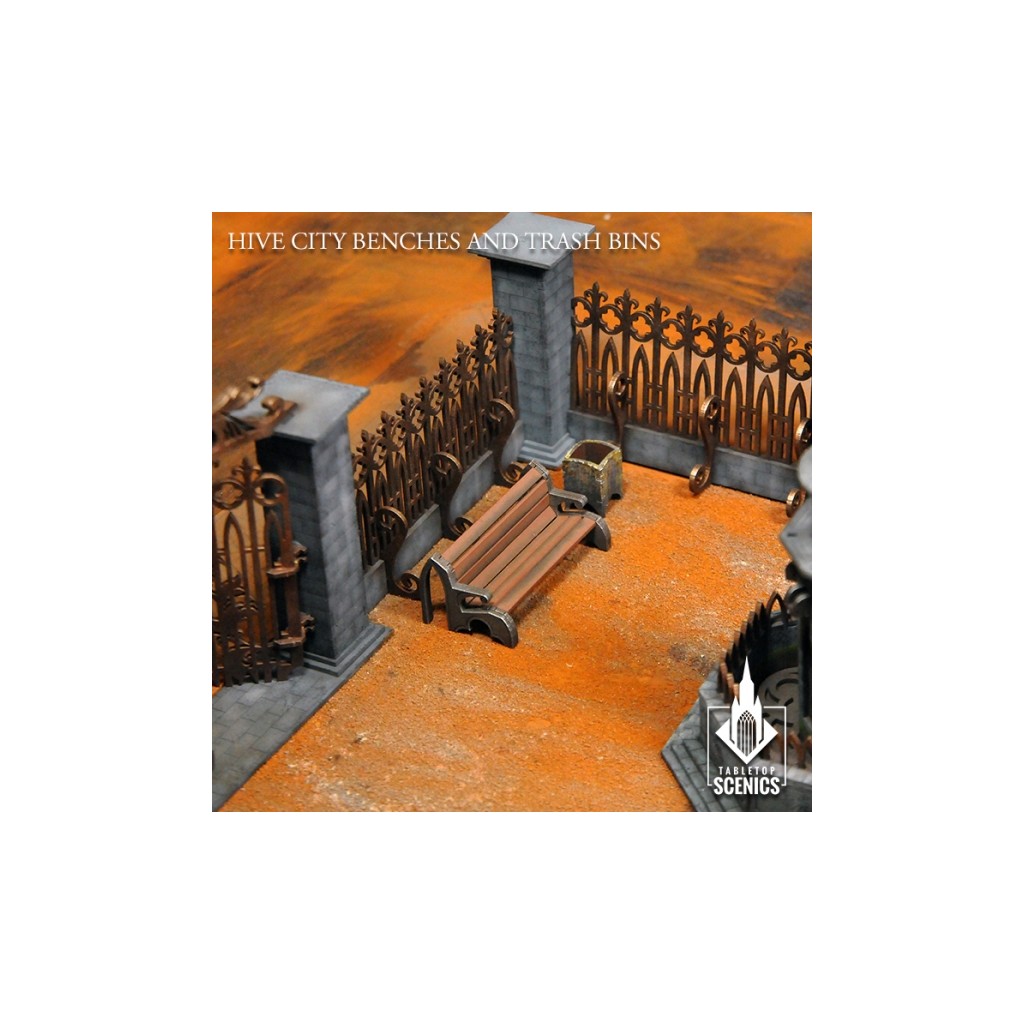Hive City Benches & Trash Bins