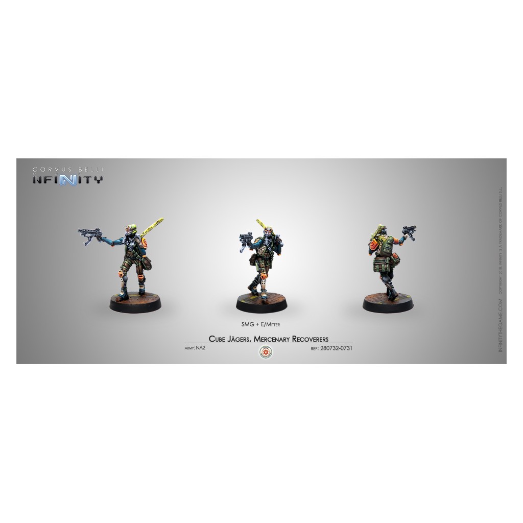 Infinity - NA2 - Cube Jägers, Mercenary Recoverers (Submachine Gun)
