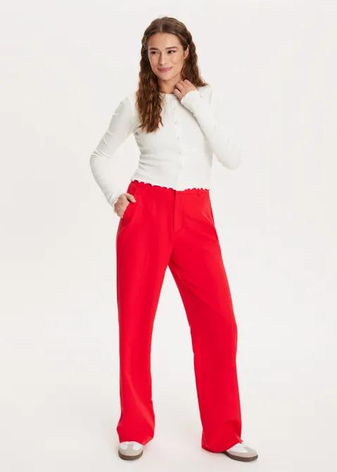 Wijde pantalon rood (ROO)