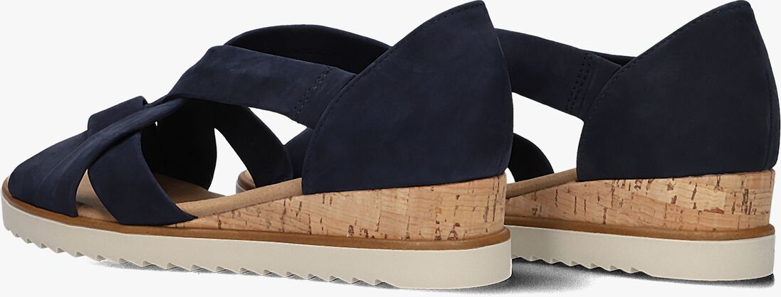 donkerblauwe gabor sandalen met hak 782