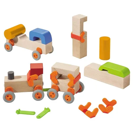 HABA 3435 Bausteine Technik entdecken Grundpackung Fahrzeuge