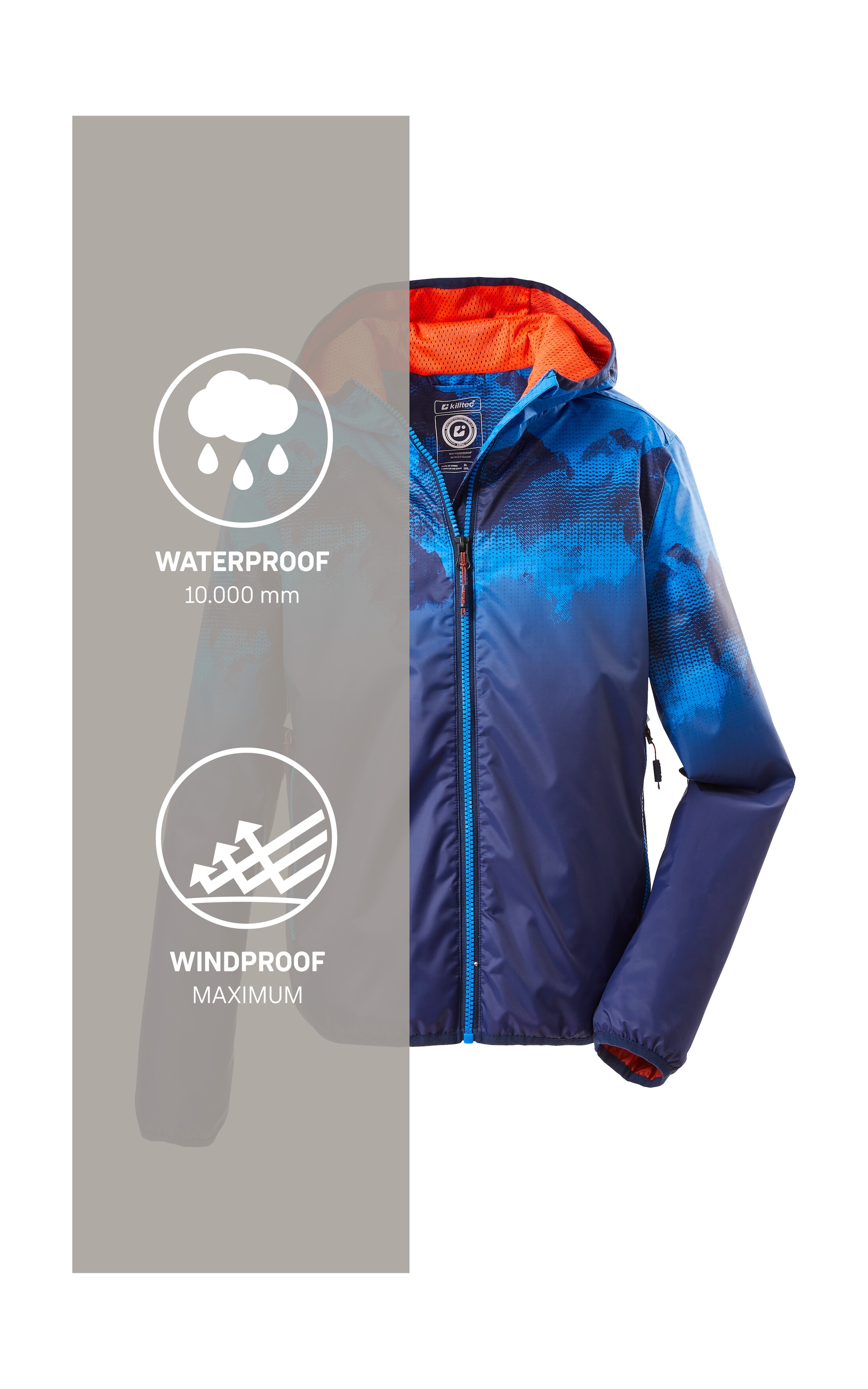 Killtec Outdoorjacke »Lyse BYS JCKT B« Leichte, wasserdichte Kinderjacke, klein verpackbar, cooles Muster