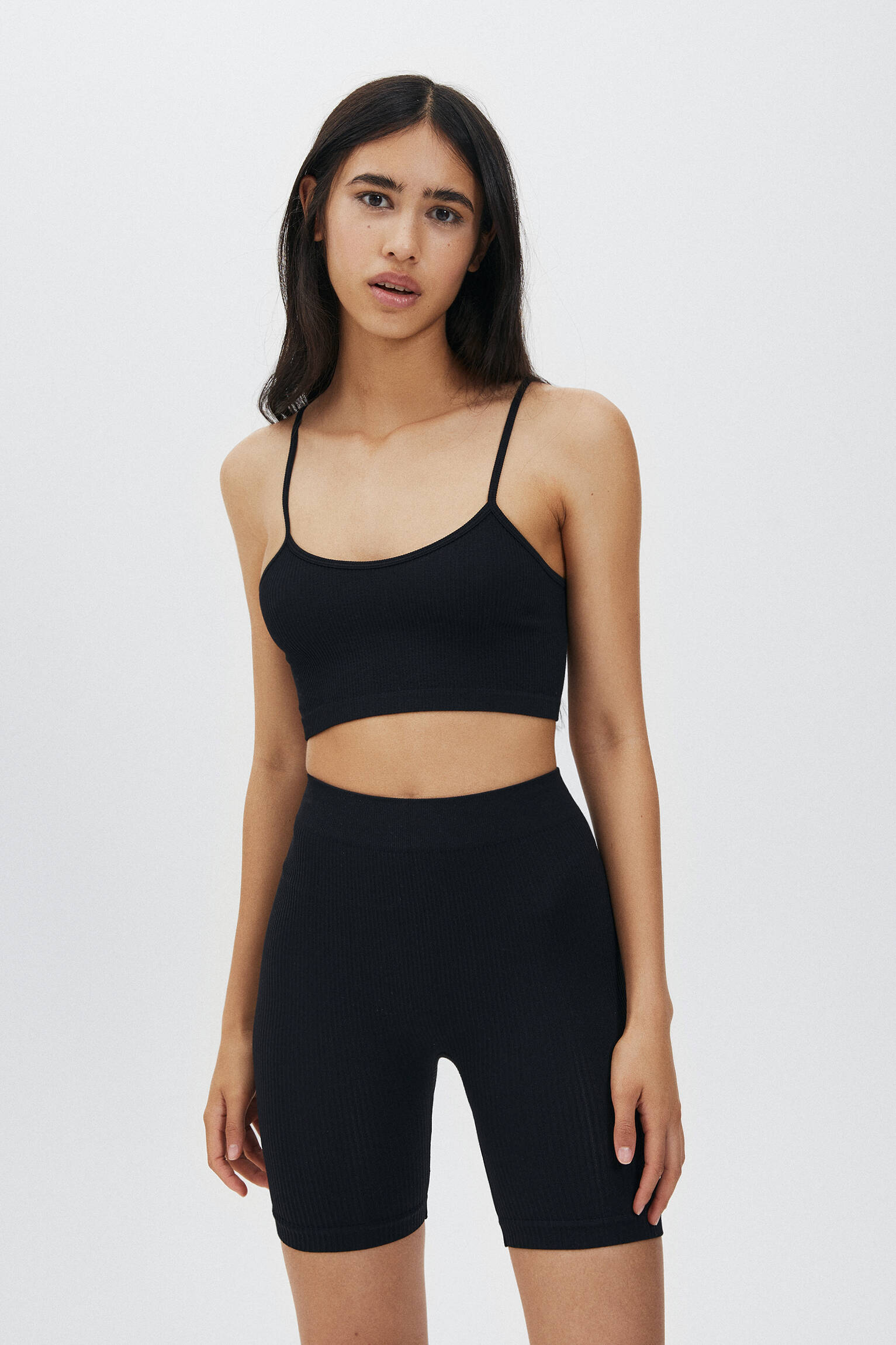 Conjunto de top e calça de ciclismo CañaLé - Preto