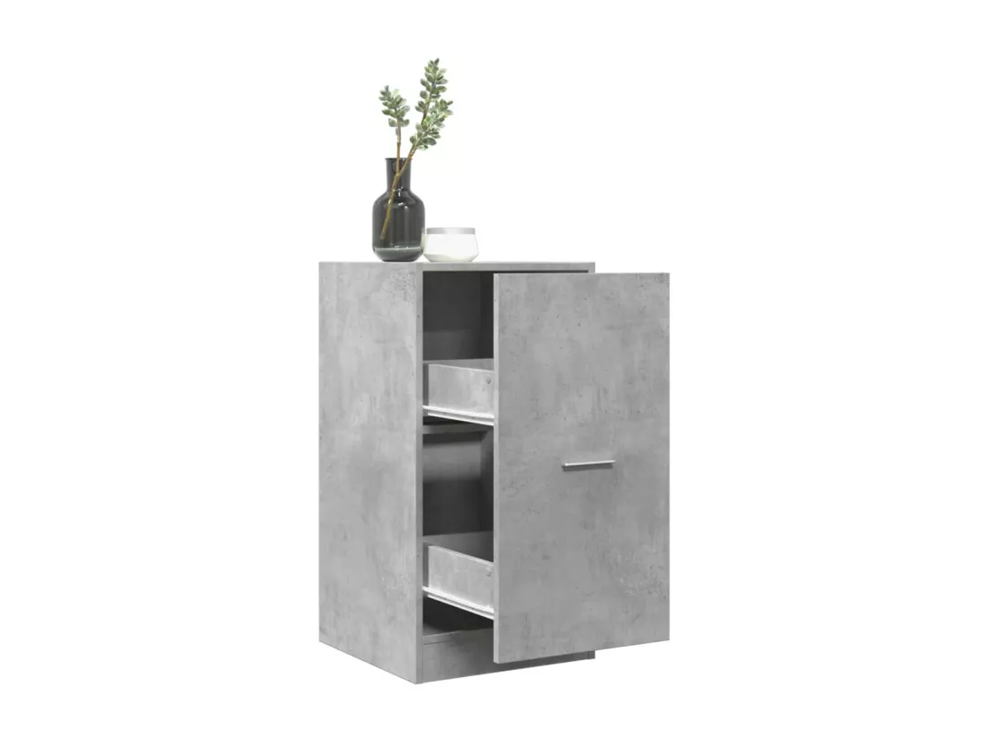 Armoire d'apothicaire gris béton 40x41x77,5cm bois d'ingénierie