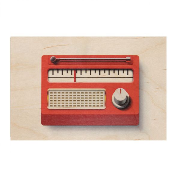 Carte postale en bois radio Woodhi