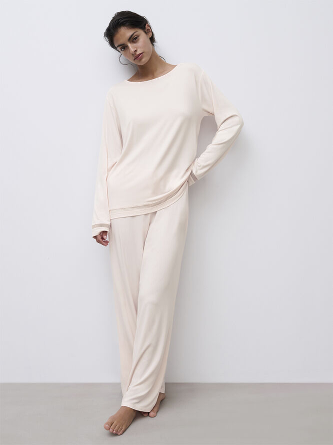 Chantelle Joe LS T-shirt Top Lyserød