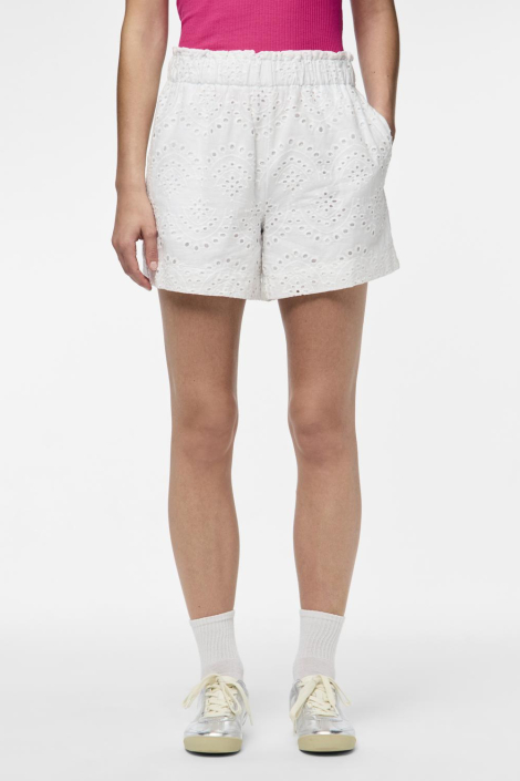 Pieces witte dames korte broek