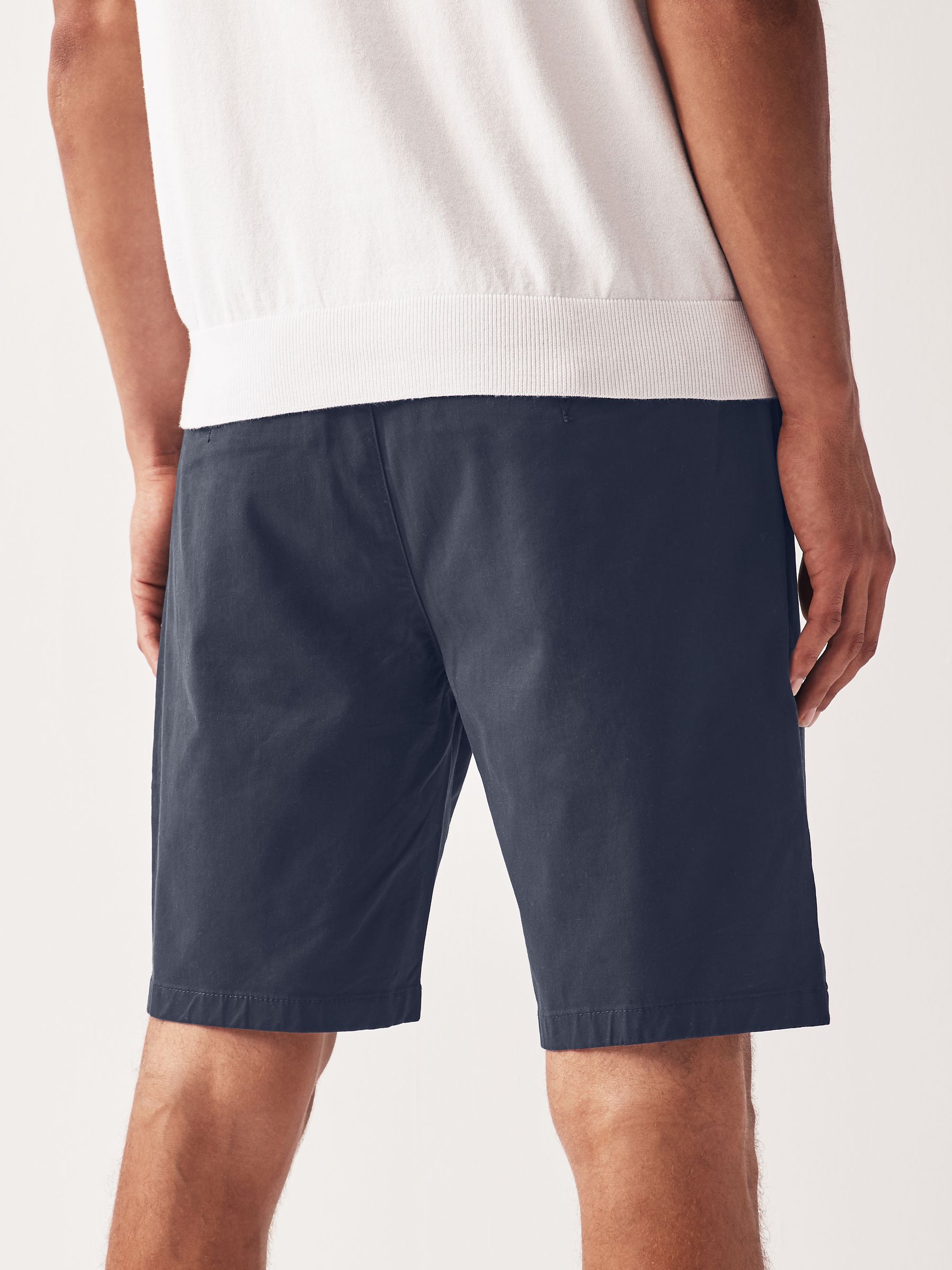 Normaal blauw - Straight fit - Chinoshort met stretch
