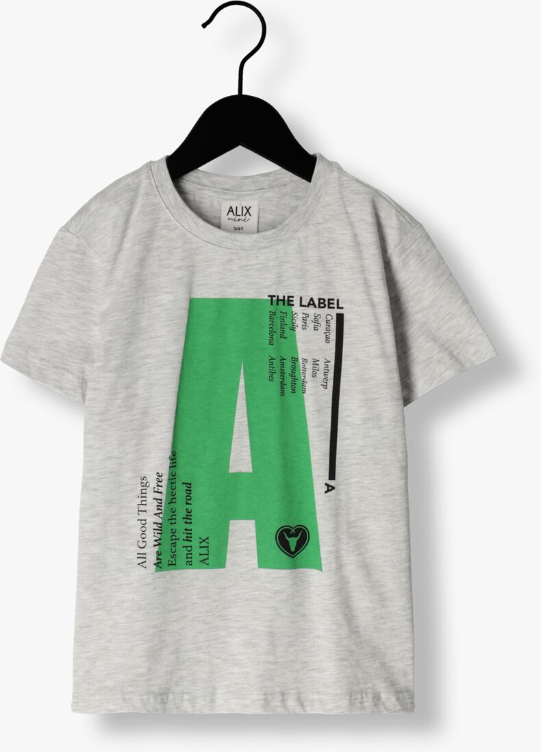 ALIX MINI grijze alix mini t-shirt kids knitted a print t-shirt