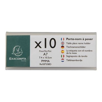 Exacompta - 10 Porte-noms double face - pour 105 x 40 mm