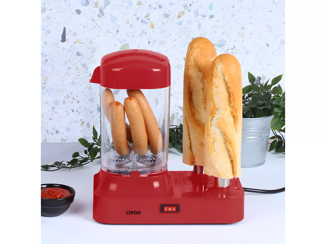 Machine à hot-dog rouge 340W
