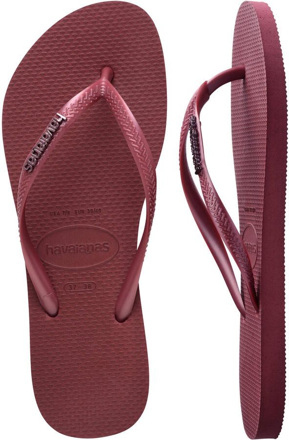 Havaianas HAV. SLIM LOGO METALLIC AMARANTH Dames Slippers amaranth