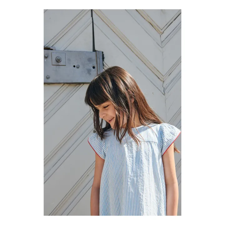 Copenhagen Colors Robe Seersucker | Bleu ciel
